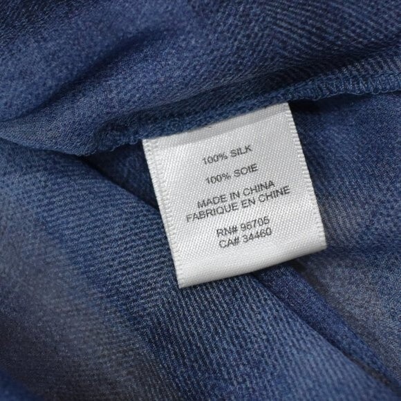 Rebecca Taylor Plaid Silk Blouse Size 4 Long Sleeve Sheer V-neck New - Picture 15 of 15